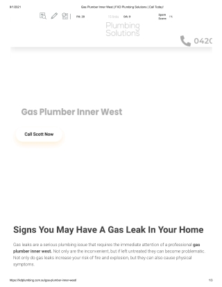 Gas plumber inner west