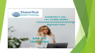 SAP CO TRAINING | SAP CO ONLINE TRAINING - VISION TECH