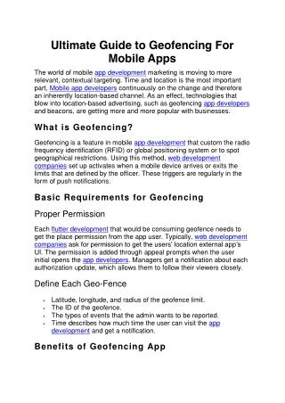 Ultimate Guide to Geofencing For Mobile Apps