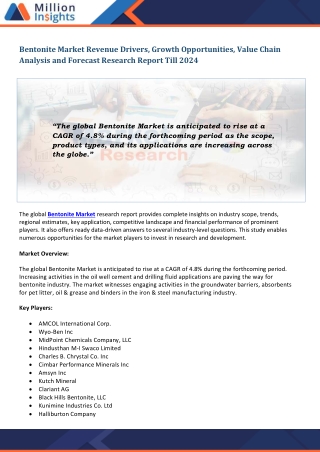 Bentonite Market