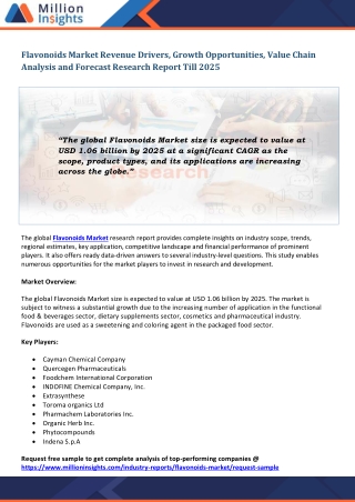 Flavonoids Market