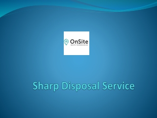 Sharp Disposal Services