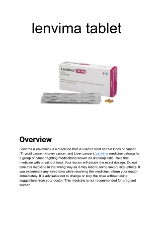 lenvima tablet