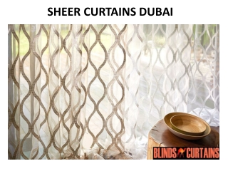 SHEERS CURTAINS DUBAI