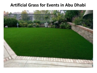 Artificial Grass for Events in Dubai