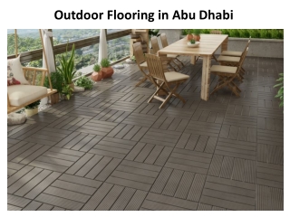 Outdoor Flooring in Dubai