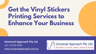 Get the Vinyl Stickers Printing Services to Enhance Your Business