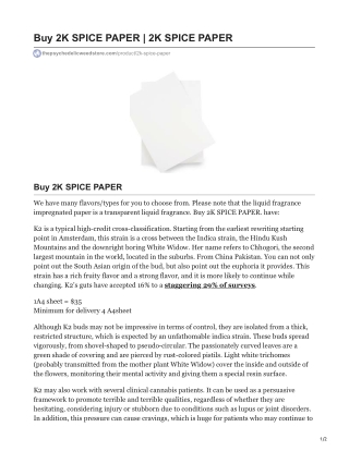 2K SPICE PAPER