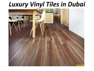 Luxury Vinyl Tiles In Abu Dhabi