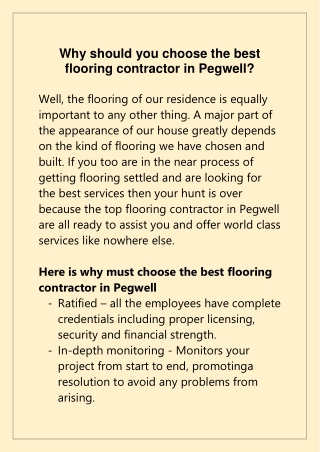 The Wooden Flooring in Pegwell