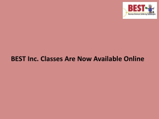 BEST Inc. Classes Are Now Available Online