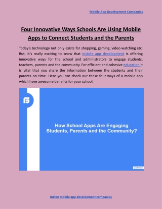 Four Innovative Ways Schools Are Using Mobile Apps to Connect Students and the Parents