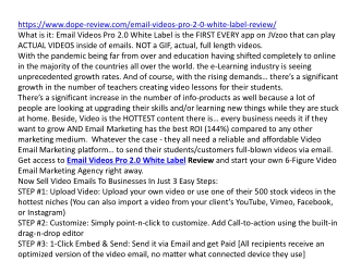 Email Videos Pro 2.0 White Label Review.