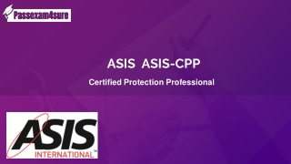 PassExam4Sure Release Latest  ASIS-CPP Dumps For Instant Success