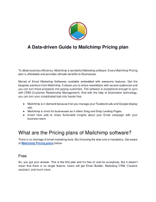 Latest Mailchimp Pricing Plans