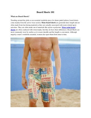 Board Shorts 101