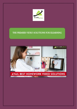 Homework Video Solutions