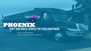 Phoenix Party Bus Rental Service for Your Honeymoon