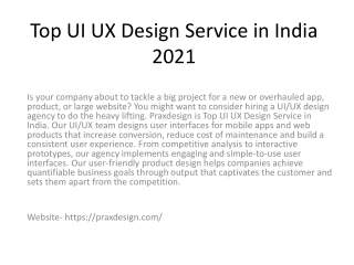 Top UI UX Design Service in India 2021