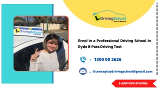 Enrol in a Professional Driving School in Ryde & Pass Driving Test