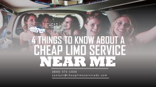 4 Things to Know About a Cheap Limo Service Near Me