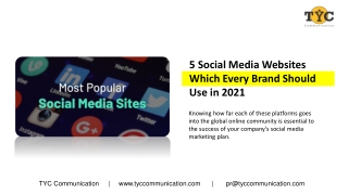 5 Social Media Websites Which Every Brand Should Use in 2021