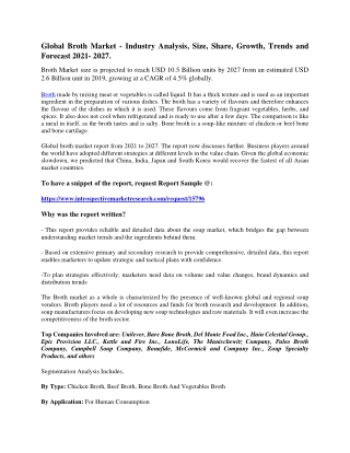 Global Broth Market