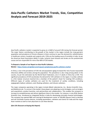 Asia-Pacific Catheters Market Trends, Size, Competitive Analysis and Forecast 20