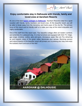 Luxury Cottages in Dalhousie