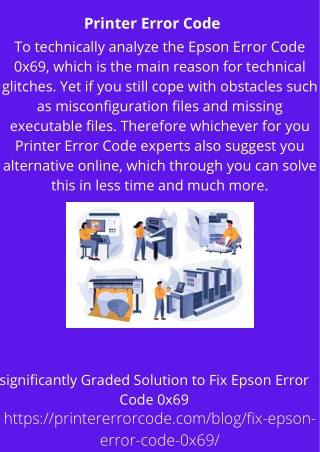 significantly Graded Solution to Fix Epson Error Code 0x69