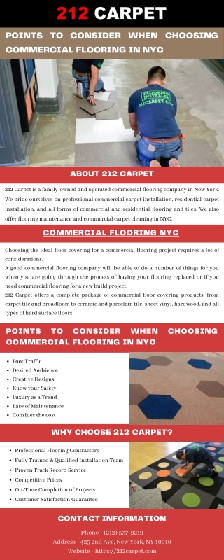 Points to Consider When Choosing Commercial Flooring in NYC