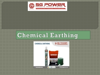 SG Earthing Electrode: Chemical Earthing