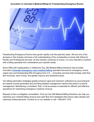 PDF-Innovation in Colorado’s Medical Billing for Freestanding Emergency Rooms