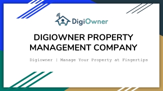 DigiOwner is the best Property management and marketing consultant in I