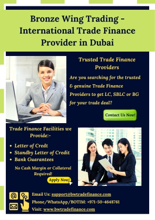 Infographics: Trade Finance in Dubai – Bronze Wing Trading