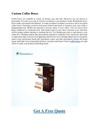 Get Your Coffee Boxes At Low Price