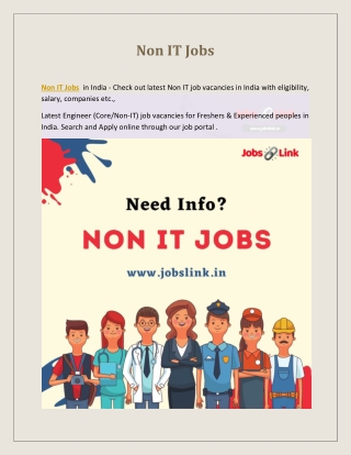 Non IT Jobs