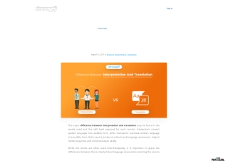 Difference between Interpretation and Translation