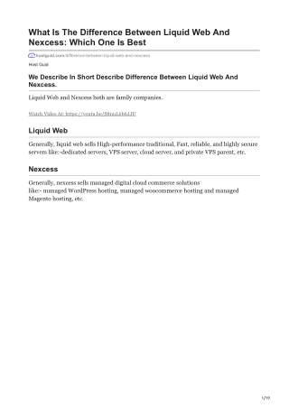 hostguid.com-What Is The Difference Between Liquid Web And Nexcess Which One Is Best