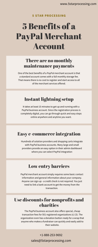 5 Benefits of a PayPal Merchant Account