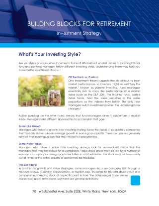 Whats Your Investing Style