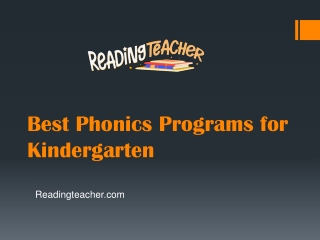 Best Phonics Programs for Kindergarten - Readingteacher.com