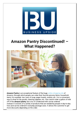 Amazon Pantry Discontinued What Happened
