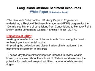 Long Island Offshore Sediment Resources White Paper ( Bokuniewicz , Tanski )