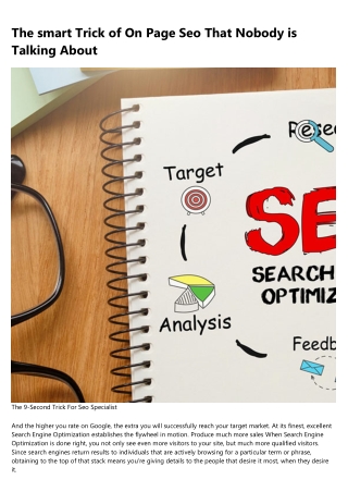 Top Guidelines Of Seo Analyzer