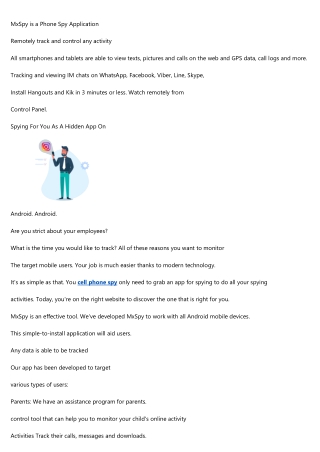 MxSpy Is A Mobile Monitoring App Online