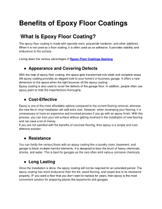 Benefits of Epoxy Floor Coatings-converted