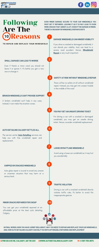 Following Are The 10 Reasons To Repair And Replace Your Windshield