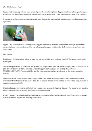 iSpyoo Is The Leading Trial Mobile Monitor App