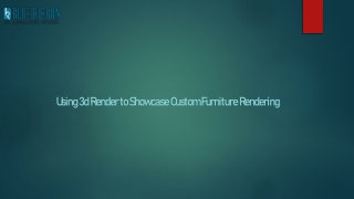 Using 3d Render to Showcase Custom Furniture Rendering